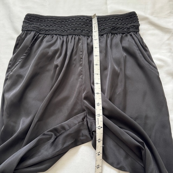 Loyd/Ford XS Black Satin Jogger Pants ~ Pull On Evening Cocktail Capsule Classic - Picture 7 of 9